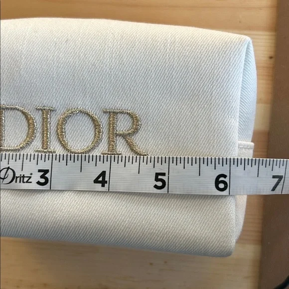 Dior Cream and Gold Embroidered Pouch - Picture 6 of 6